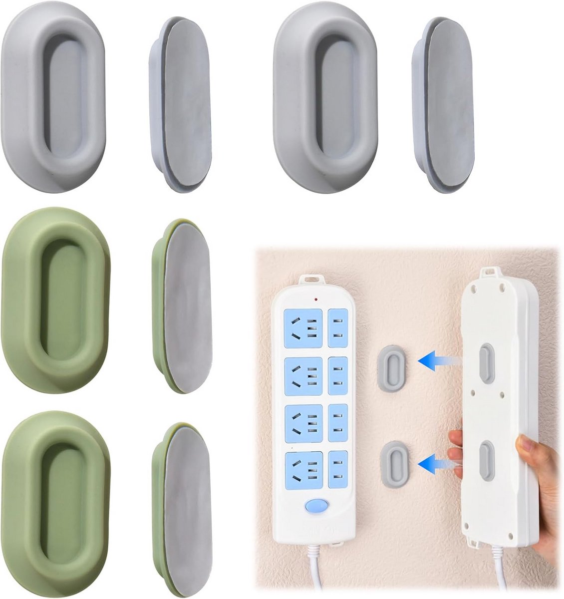 4x Magnetische Afstandsbediening Houder voor Muur - Zelfklevende Organizer voor TV en Stopcontacten