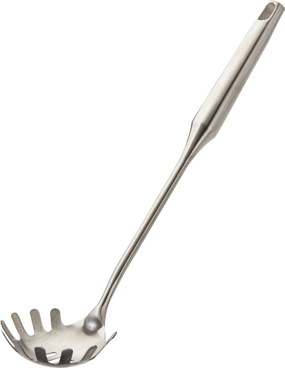 Cookinglife Spaghettilepel ProLine - Opscheplepel Voor Pasta - Spaghetti Server - RVS Zilver - Vaatwasserbestendig - 35,5 cm