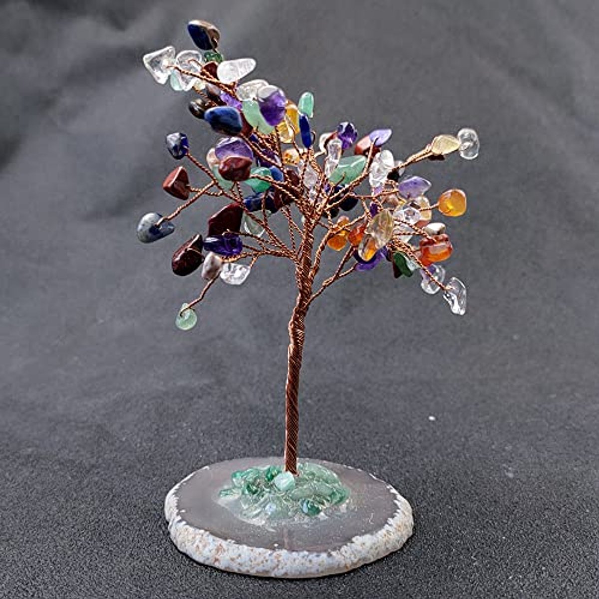 Healing Chakra Edelsteen Boom voor Energy Healing Feng Shui Fortune Good Luck Rijkdom en welvaart-kleurrijk