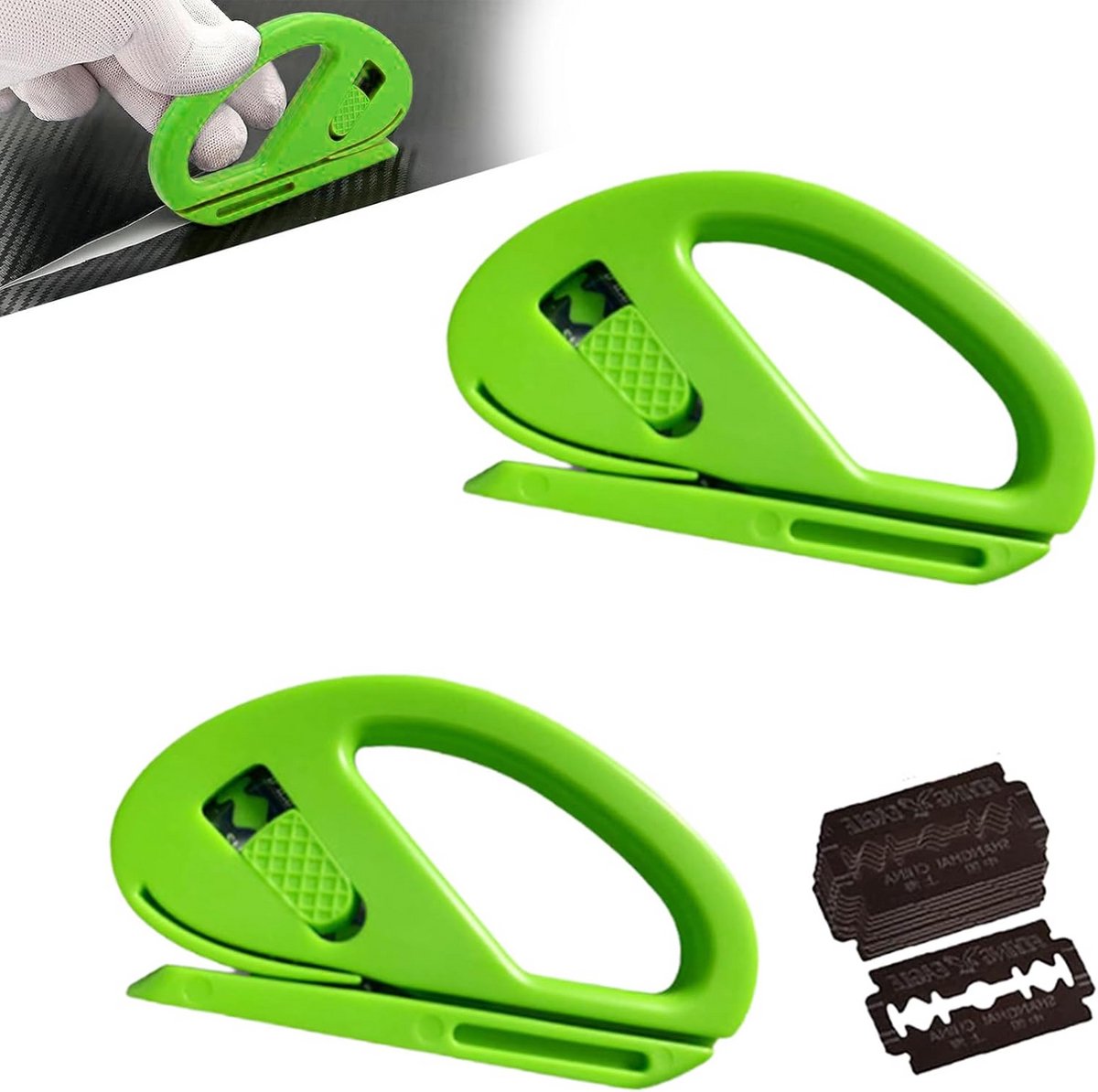 Set van 2 Cadeaupapiersnijders met Reservemesjes voor Perfect Inpakpapier