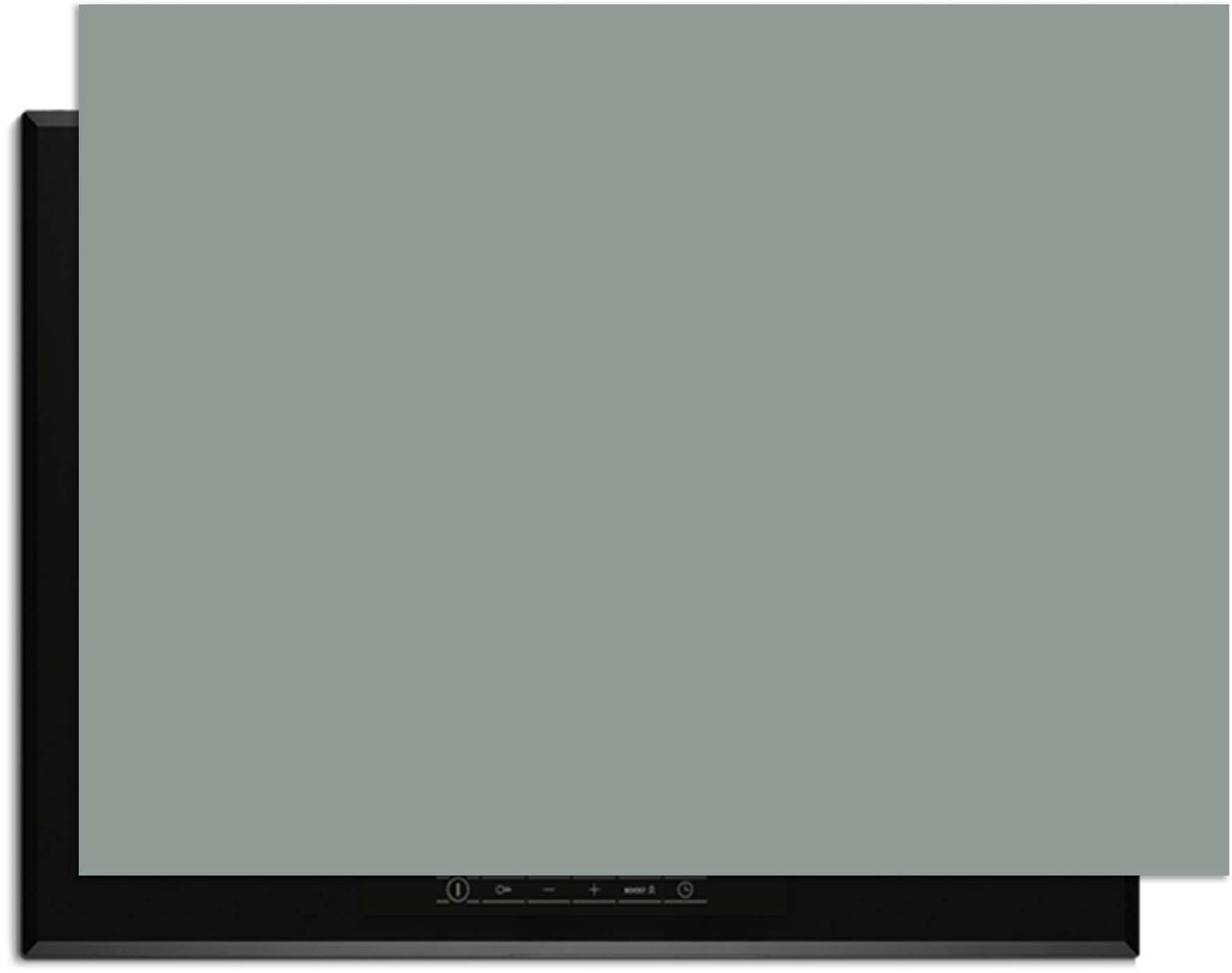 KitchenArt - Iceberg Green – Inductie Beschermer - 81.2x52.7 cm - Kookplaat Beschermer - Luxe Afdekplaat Inductieplaat - Anti-slip & Oprolbaar - Beschermmat Inductiekookplaat