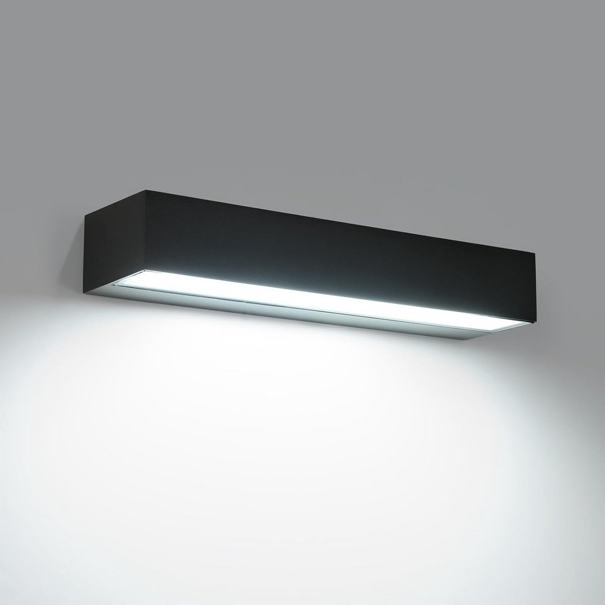 Moderne LED Buiten Wandlamp Zwart IP65 - Koel Wit Licht voor Tuin en Gevel