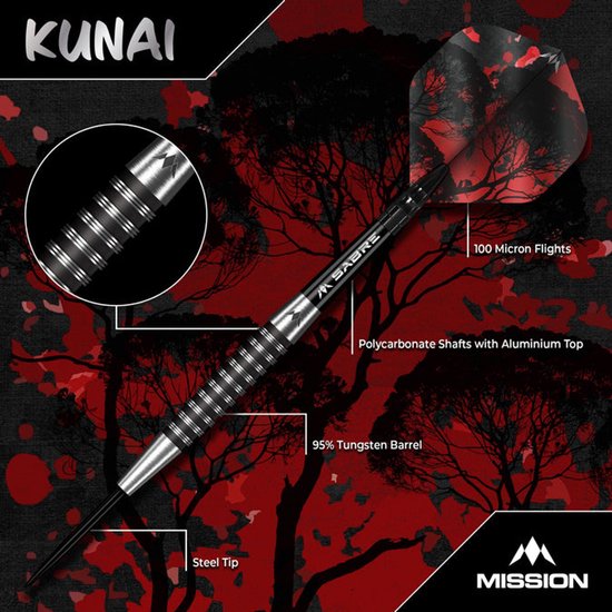 Mission Kunai Black 95% - Dartpijlen van Merkloos — afbeelding 3