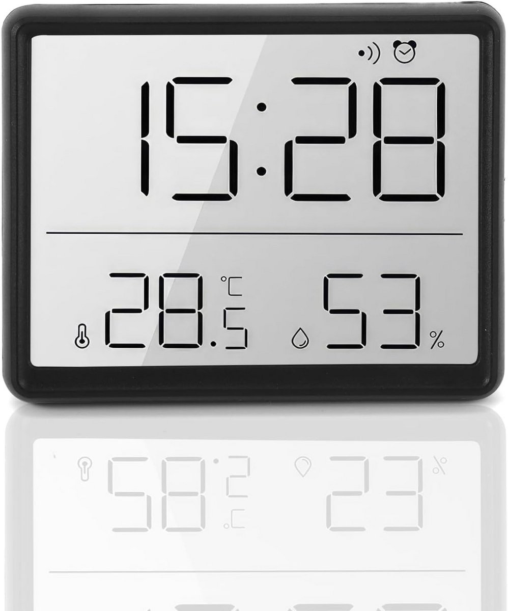 Digitale Mini Wekker met Temperatuur en Luchtvochtigheid LCD Display