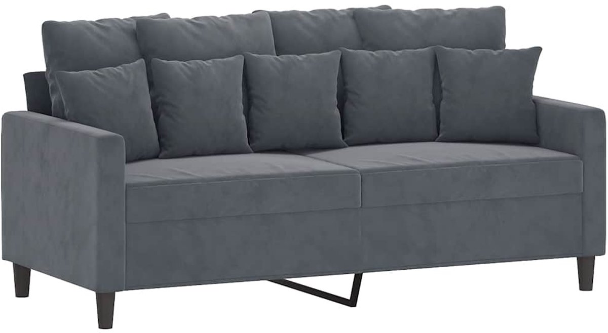 vidaXL Tweezitsbank - 140 - cm - fluweel - donkergrijs