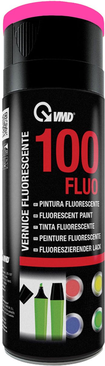 Fluorescerende Verf Spray - 400ml - Roze - Sneldrogend - Hoge Dekking - Weer- en Slijtvast - Voor Metaal Hout Kunststof Glas Keramiek - Decoratie & Markering [17300FLU-PK]