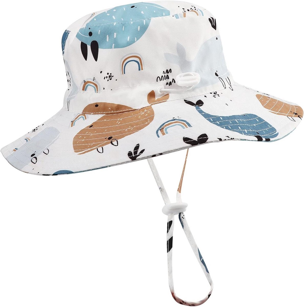 Baby Zonnehoed Unisex met UPF 50+ en Kinband - Zomer Bucket Hat voor Peuters