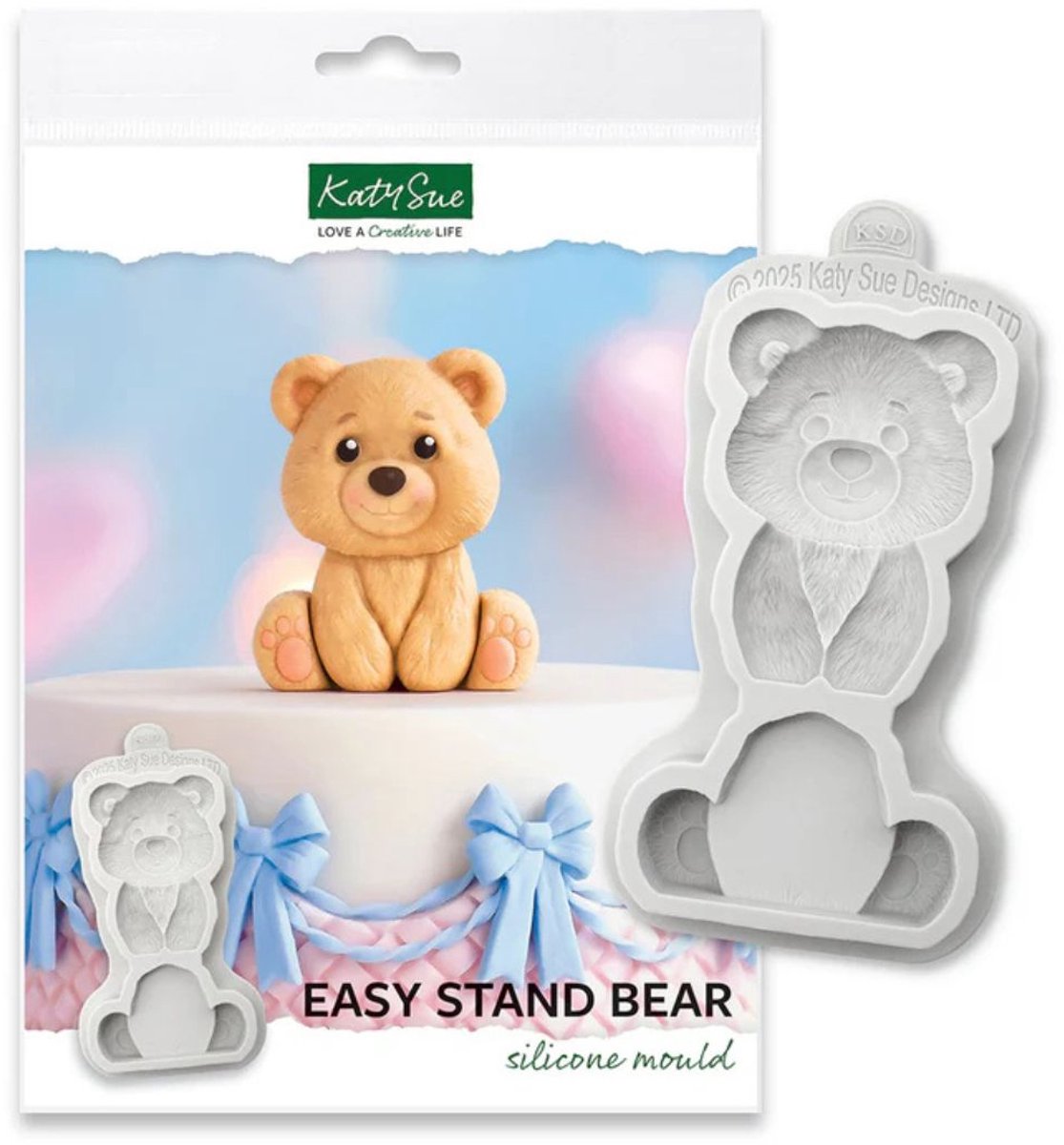Katy Sue Silicone Mould Easy Stand Bear