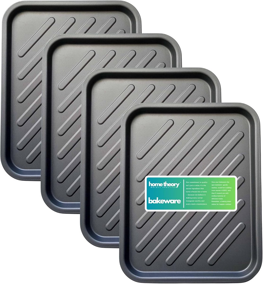 Set van 2 Anti-Aanbak Bakplaten Vaatwasmachinebestendig 38cm