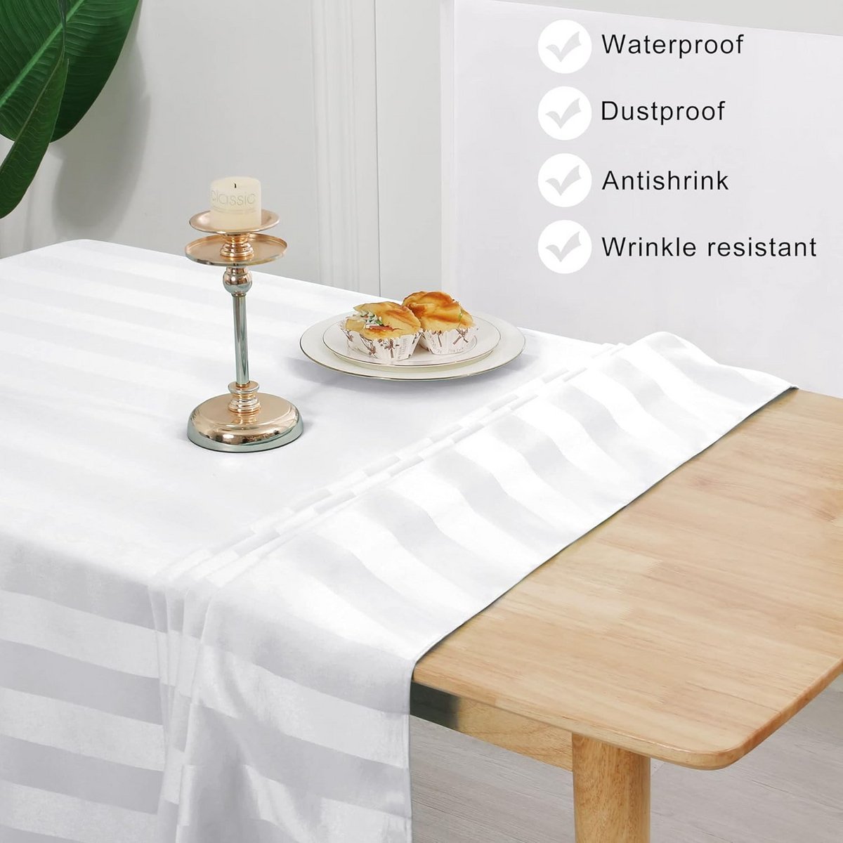 Waterafstotend Rechthoekig Tafelkleed Gestreept 110x140 cm - Voor Binnen en Buiten