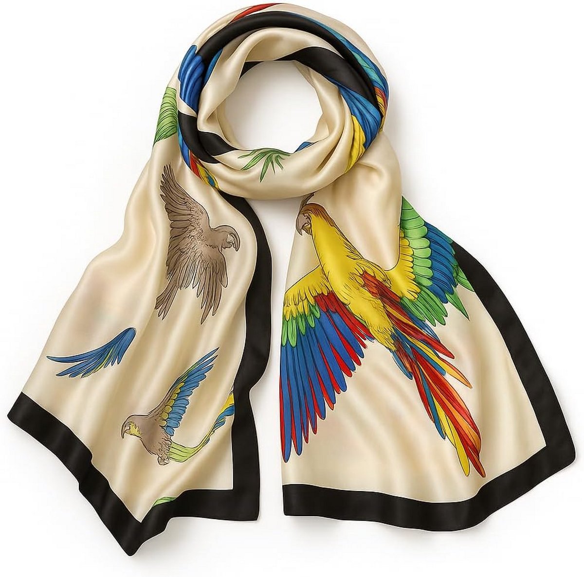 Grote Satijnen Dames Sjaal Zijdeachtig 180x90 cm - Elegant Hoofddoek en Accessoire