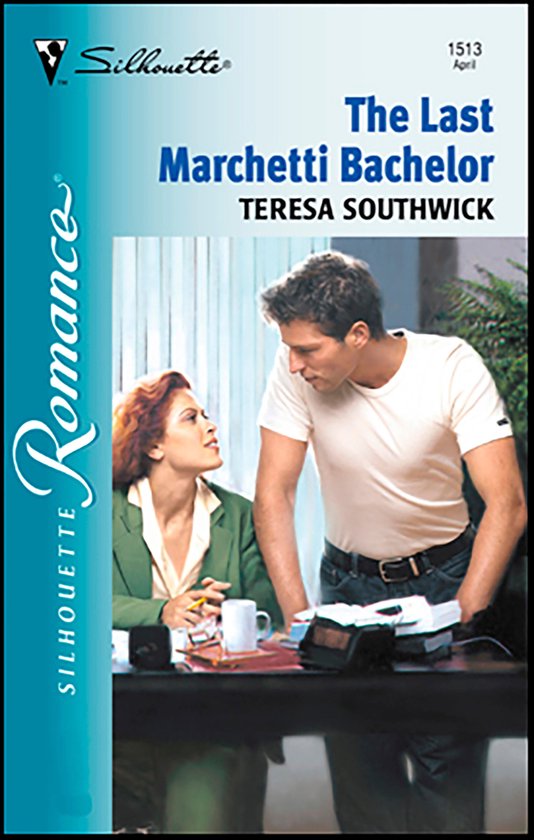 Een man en vrouw bij een bureau, met een vrouw die een pen vasthoudt en de man die zich buigt.