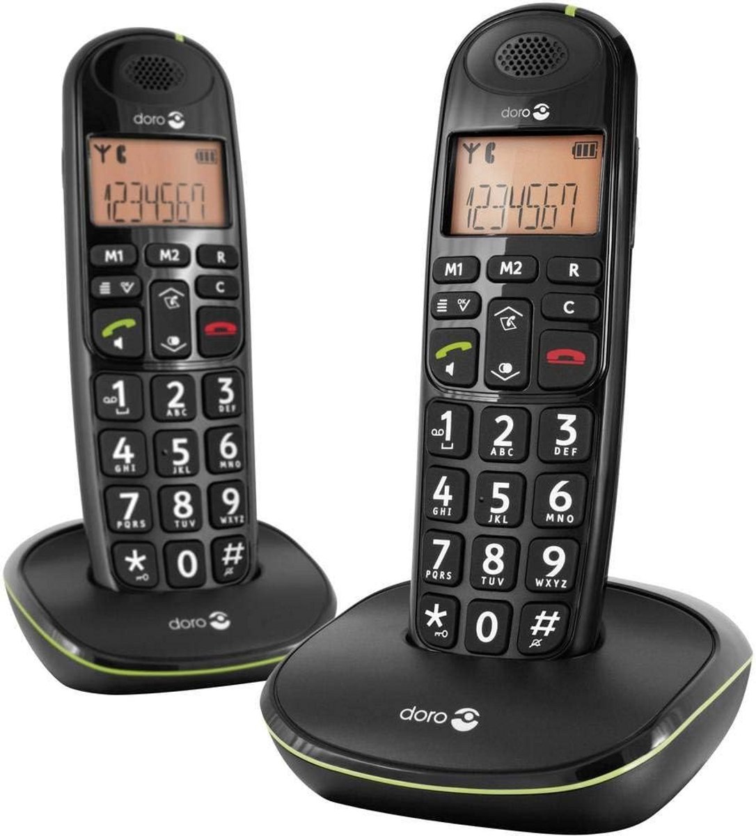 Twee Draadloze DECT Telefoons met Oplaadstation en Handsfree Functie