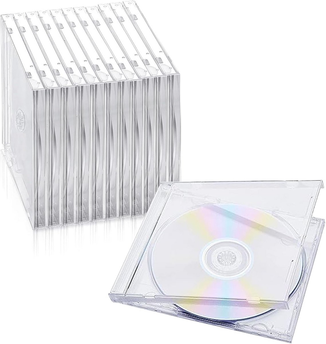 12 Transparante CD/DVD Hoezen voor Standaard Archivering en Bescherming