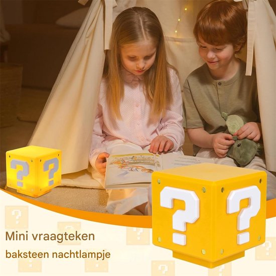 Ynkkvre -LED Dobbelsteen Nachtlamp - Game Nachtlampje voor Kinderkamer & Speelkamer - USB Voeding van Ynkkvre — afbeelding 3