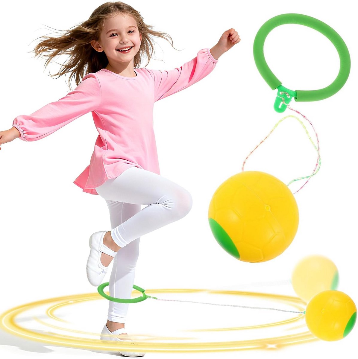 Springbal met Voet Gyroscoop en Teller - Leuk Outdoorspel voor Kinderen en Volwassenen