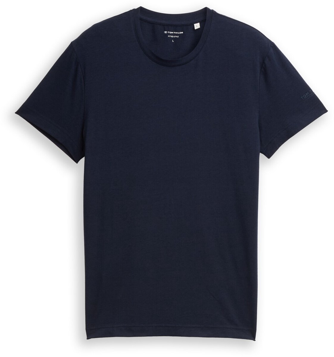 Tom Tailor - Basic getailleerd T-shirt - Maat XXL - sky captain blue