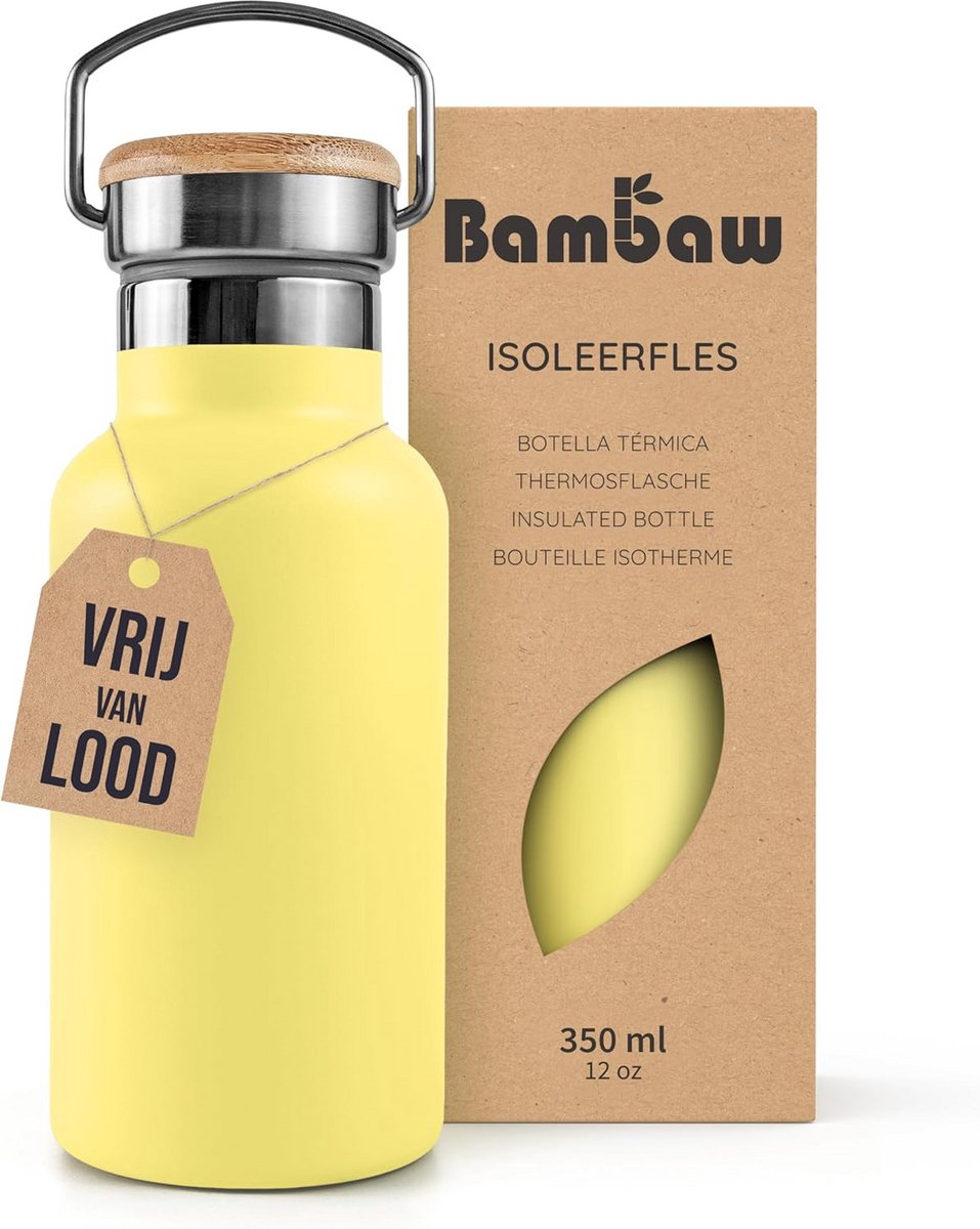 350ml Dubbelwandige Thermosfles RVS - Lekvrij & Herbruikbaar