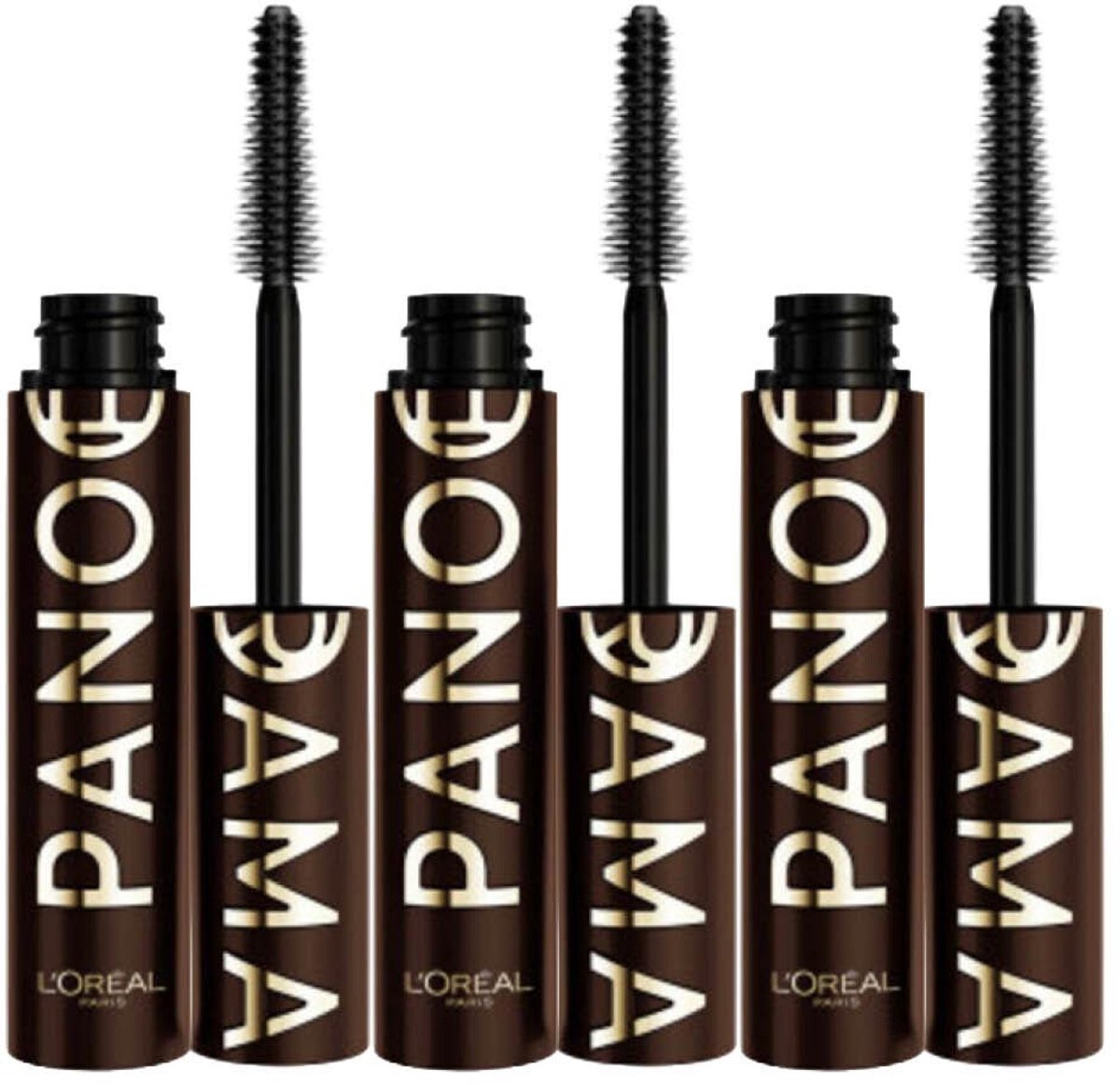L'Oréal Panorama Mascara Chromatic Brown - 3 x 8 ml - Voordeelverpakking