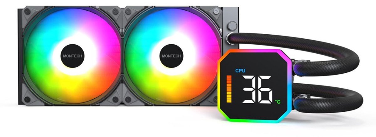 Montech HyperFlow Digital 240 ARGB Zwart