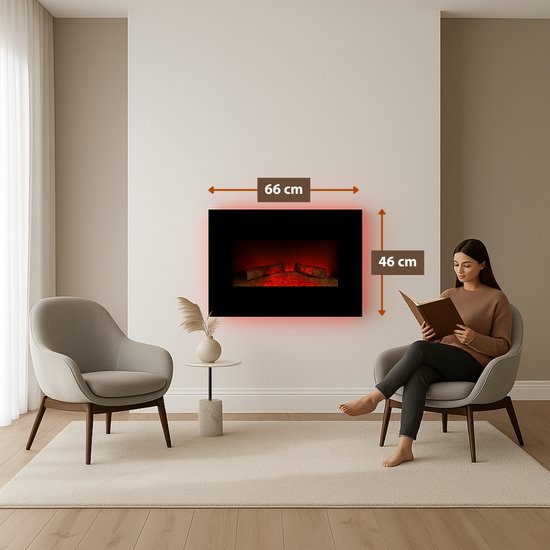 ClassicFire Memphis Cheminee Electrique - 1800W - LED