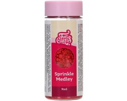 FunCakes Sprinkle Medley - Red - 70g - Eetbare Taartdecoratie