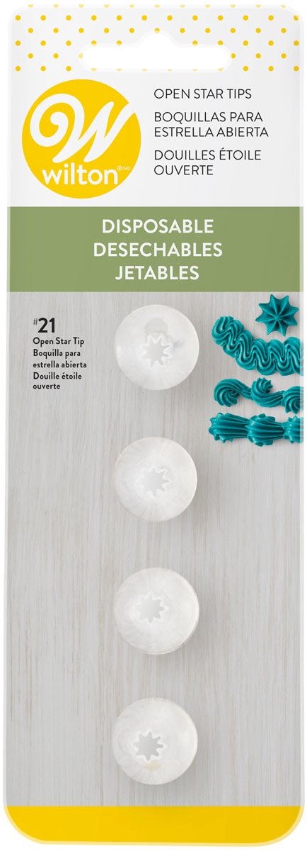 Wilton Wegwerp Spuitmondjes - Garneerspuit voor Taartdecoratie - #21 - pk/4