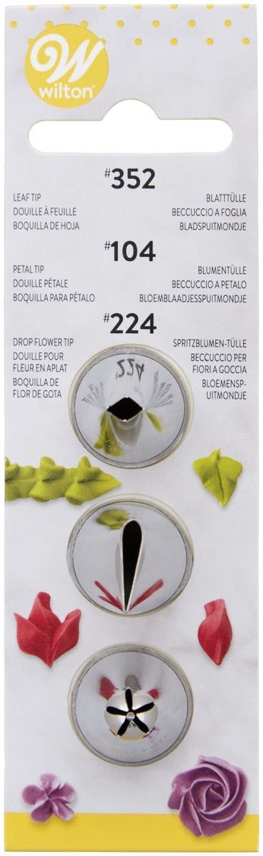 Wilton Spuitmondjes Set - Garneerspuit - #104 #352 #224