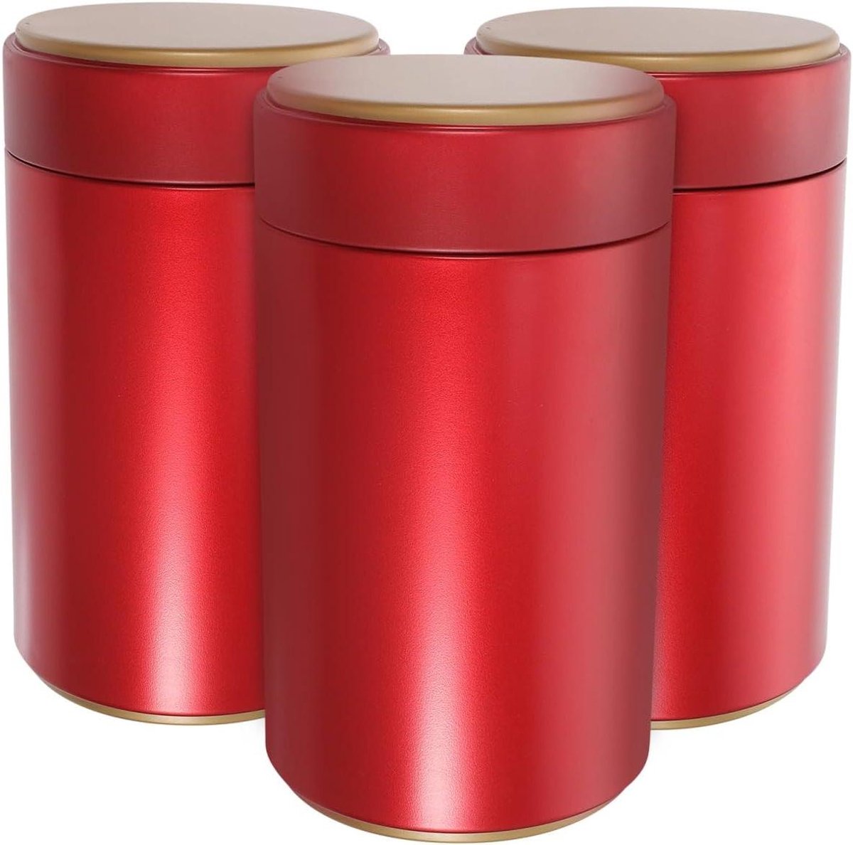 Set van 3 ronde opbergdozen voor thuis - Ijzeren opbergdozen voor thee en snacks