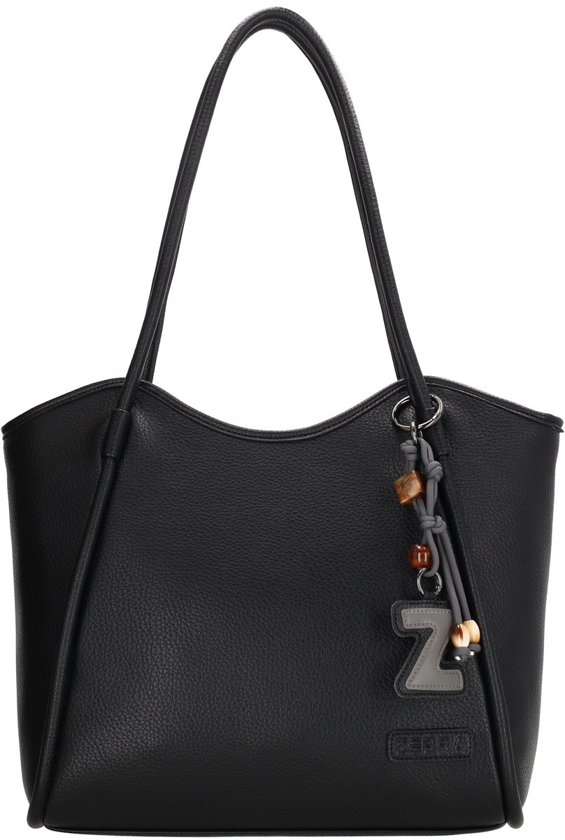 Zebra Trends Sofie Laptoptas - 15.6 inch - Shopper - Laptopvak - Ritsvak - Bag Charm - Dames Werktas - Zwart