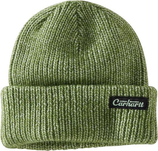 Ruige Muts Heren Muts Rib Gebreid Wintermuts met Omgevouwen Rand en Patch | bol