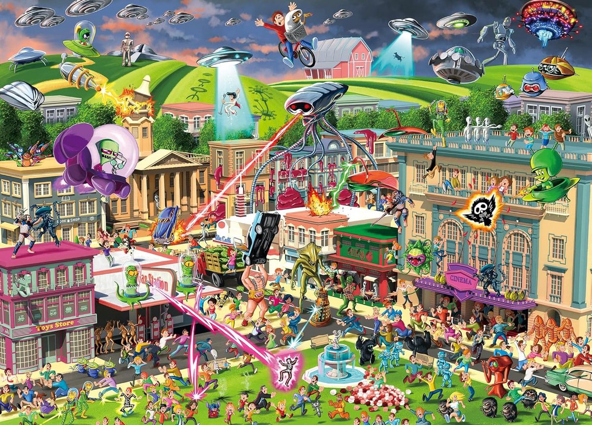 Puzzel Stukjes - Legpuzzel - Ontspanning Thuis - Kleurrijk Sci-Fi - 1000 Stukjes - Multicolor