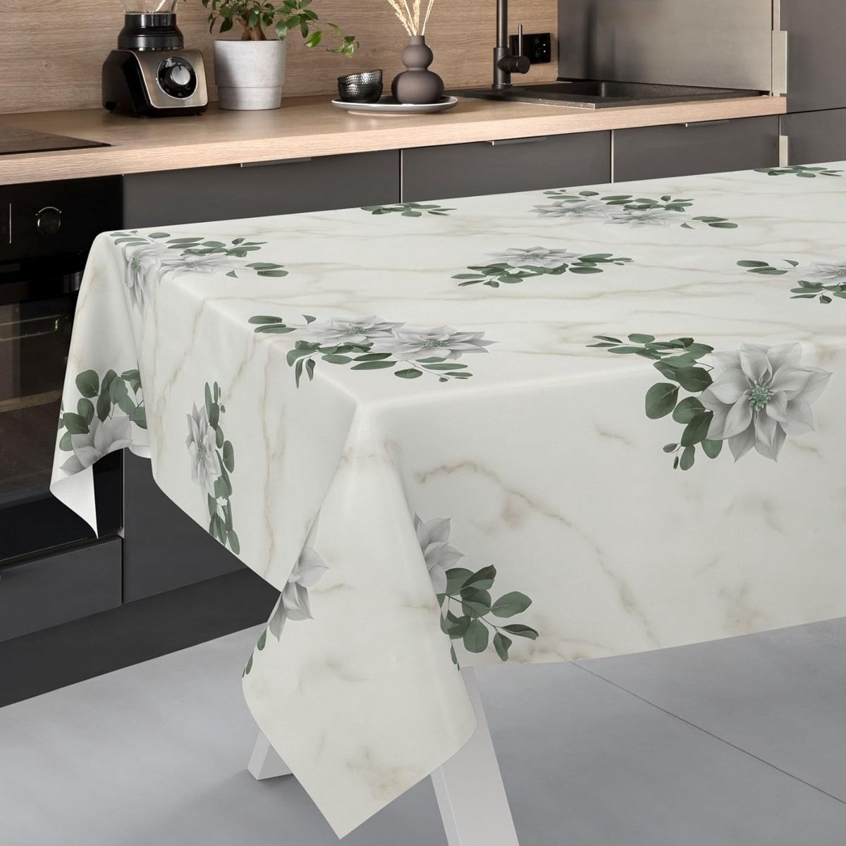 Wasbaar Rechthoekig Tafelkleed Marbled Bloemenprint 260x140 cm
