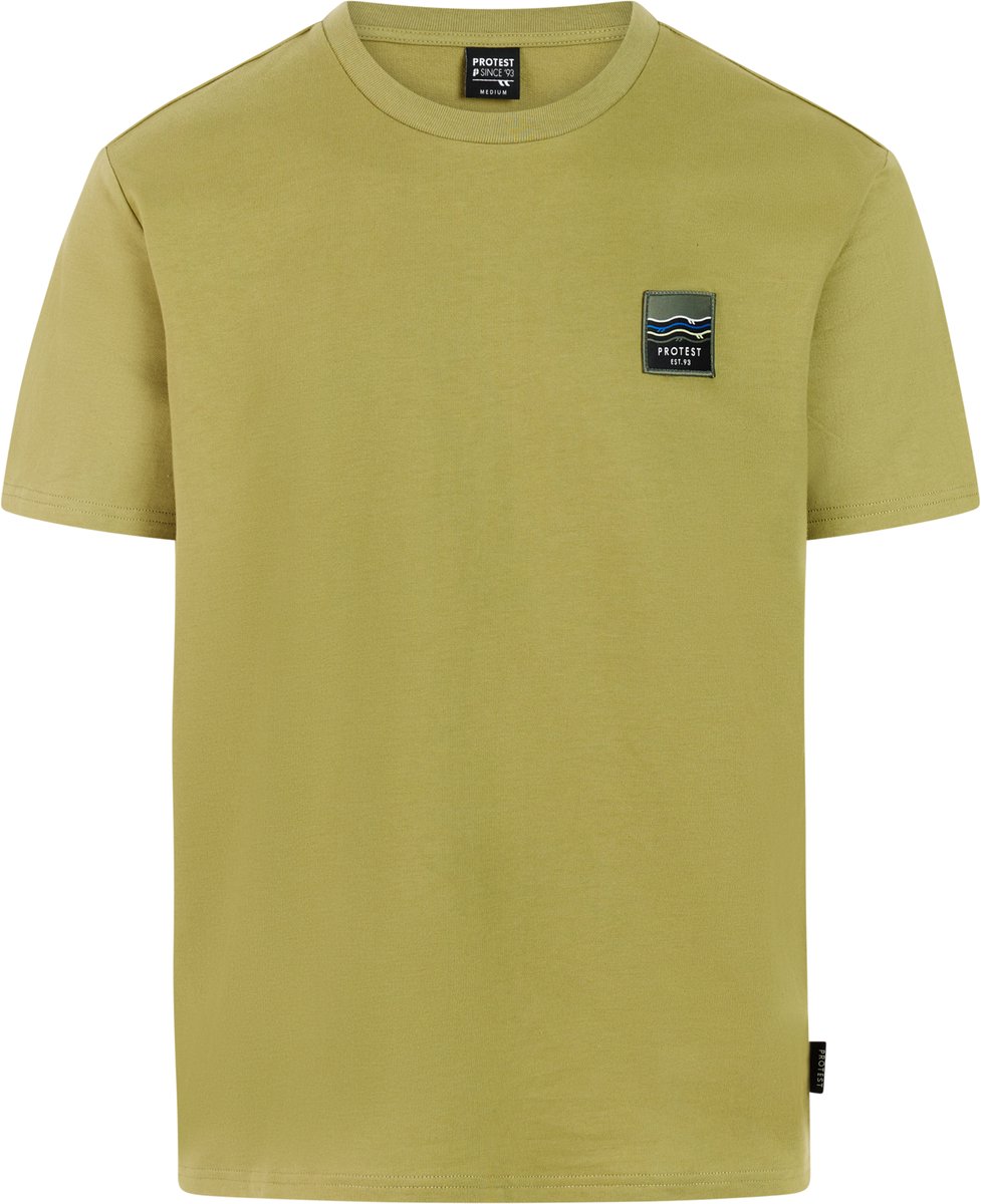 Protest PRTAfia T-shirt Heren Korte mouwen Ronde hals Loose fit Groen