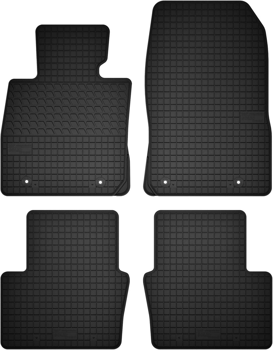 Wielganizator SolidTread - Auto Matten - Mazda 2 III Hatchback - Zwart - Exacte Pasvorm - 4 Stuks