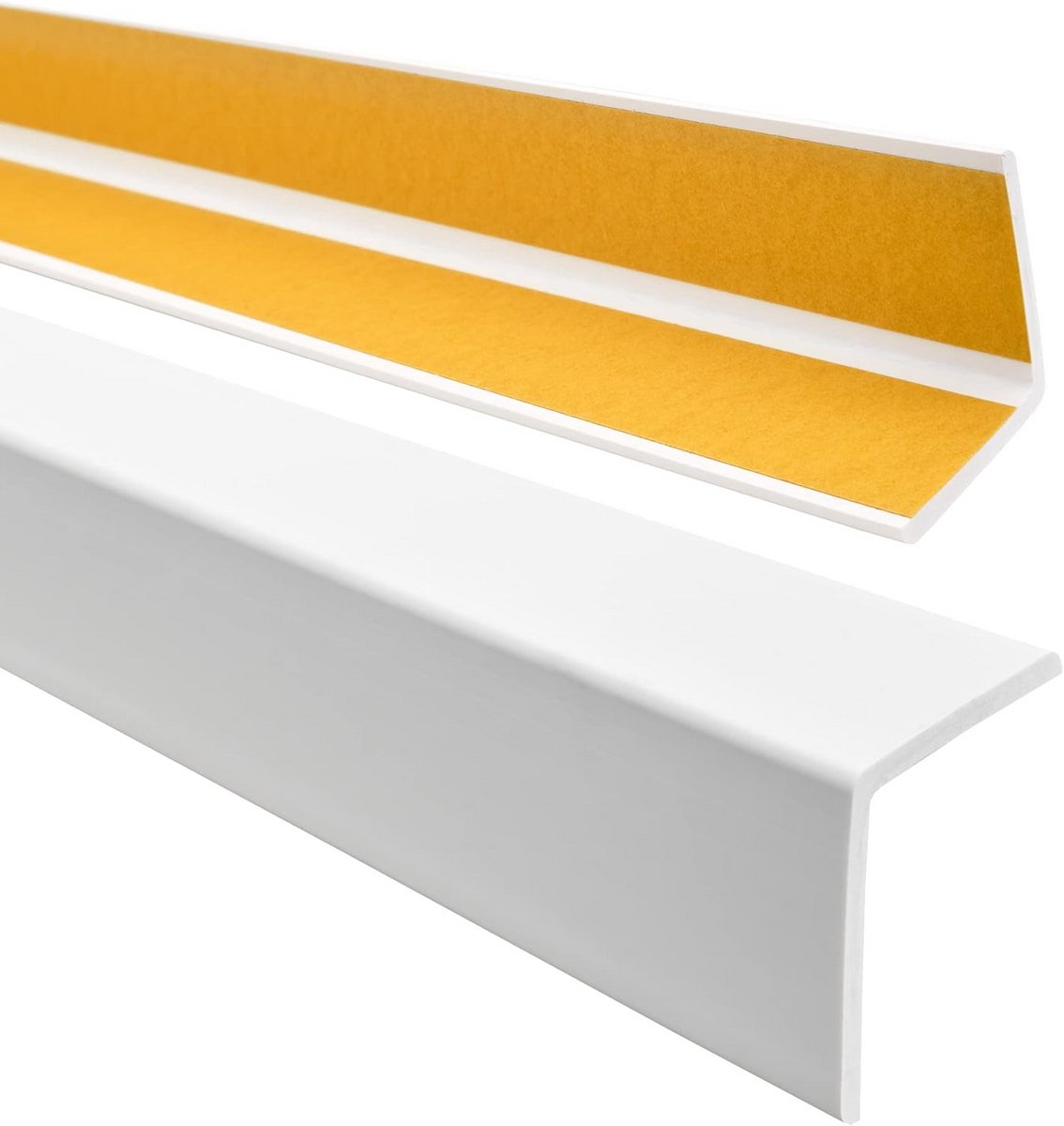 Hoekprofiel Zelfklevend - Randbescherming Profiel - Muren Afwerken - Flexibel PVC Materiaal - 165 cm - Wit