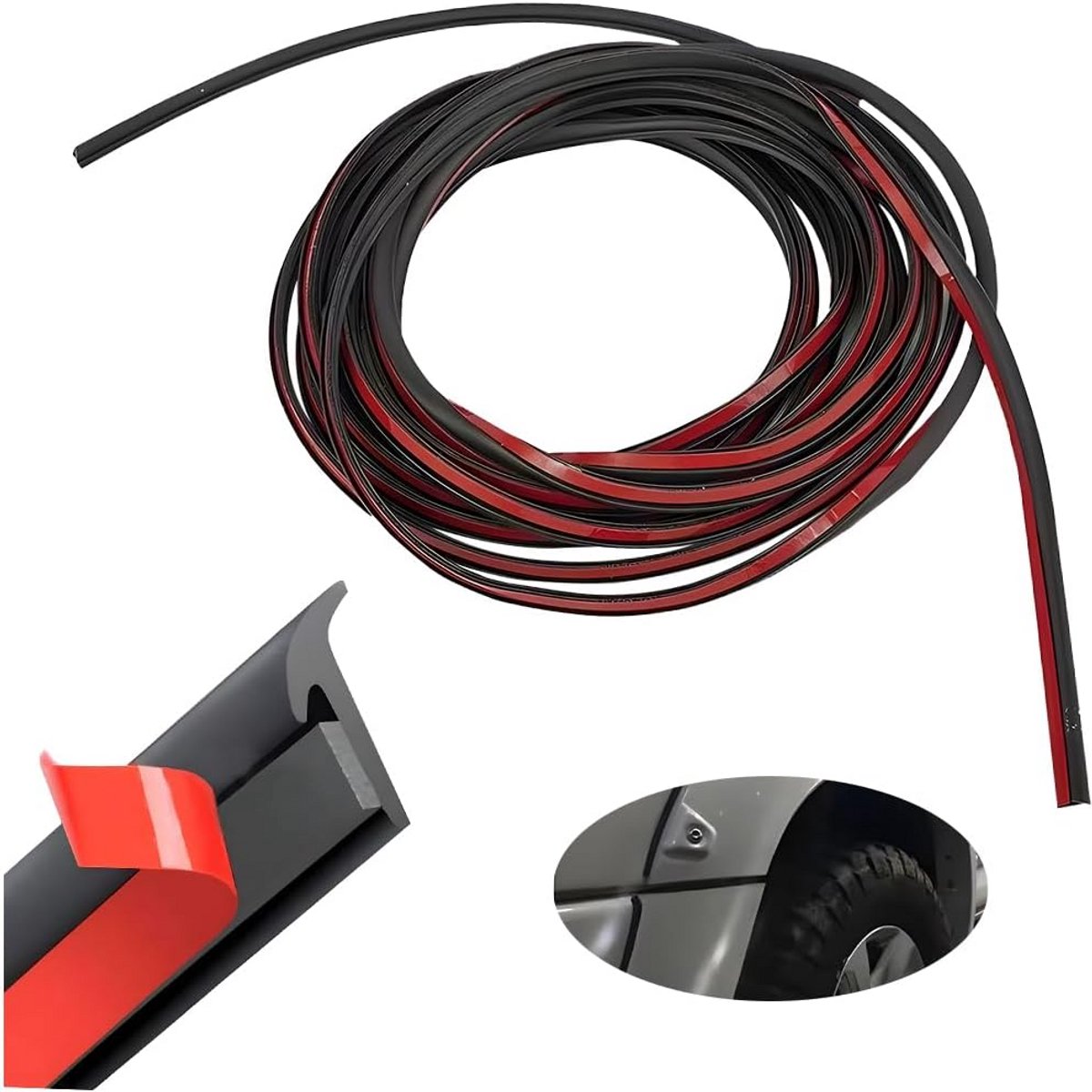 Universele T-vormige Deurrubber Afdichting voor Auto - 5 Meter Weerstrip Geluidsisolatie