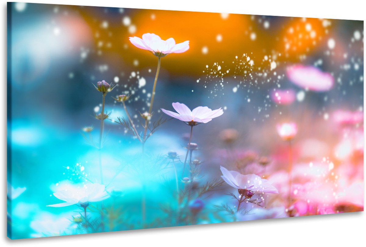 Schilderij - Magische bloemen, 2 maten, Premium print