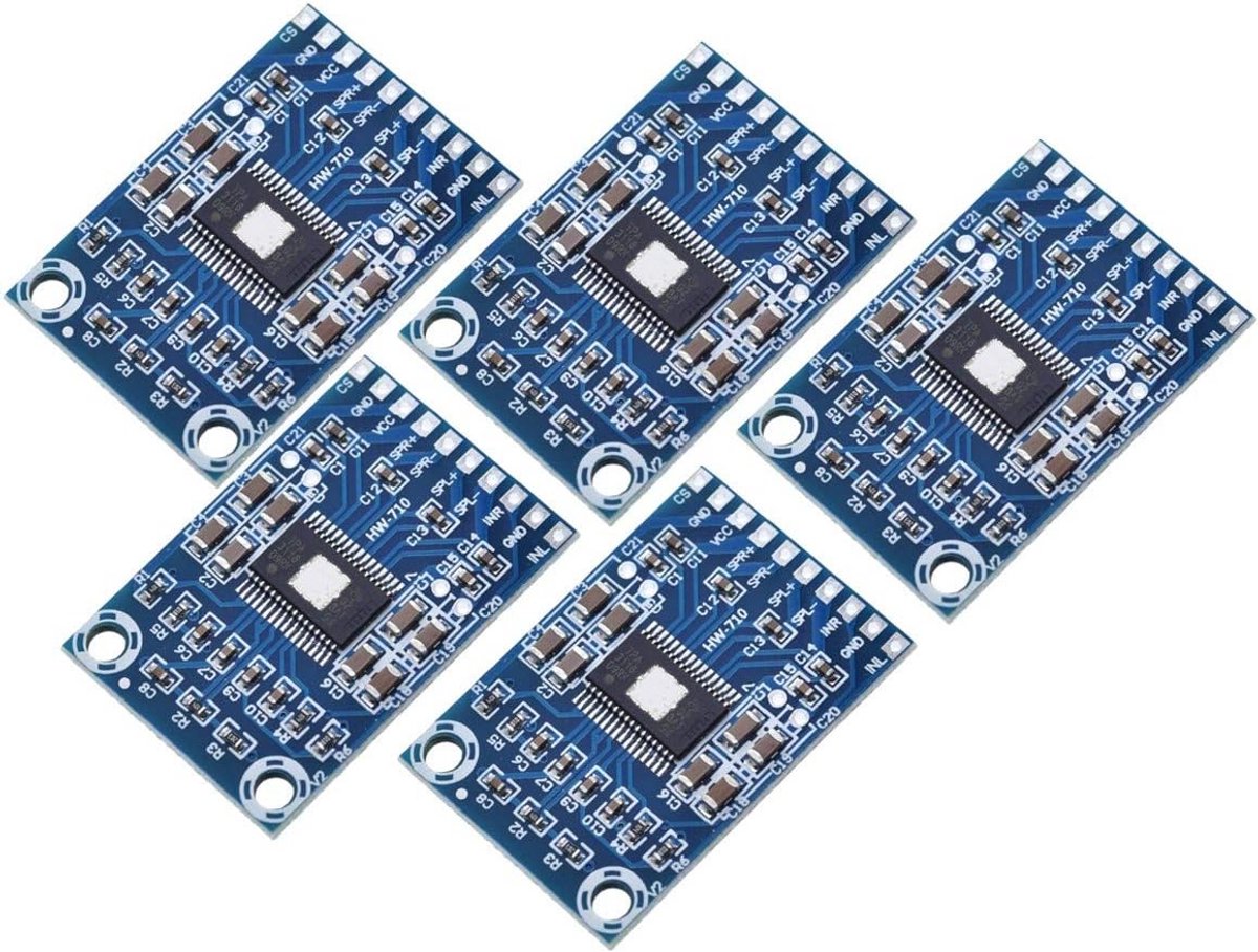 5 Stuks Digitale Audio Versterker Bord 2x50W Dual Channel Klasse D DC 12V-24V