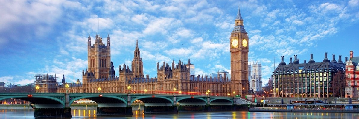 karo-art Schilderij - The Big Ben, Londen , panorama, premium print, 2 maten Multikleur