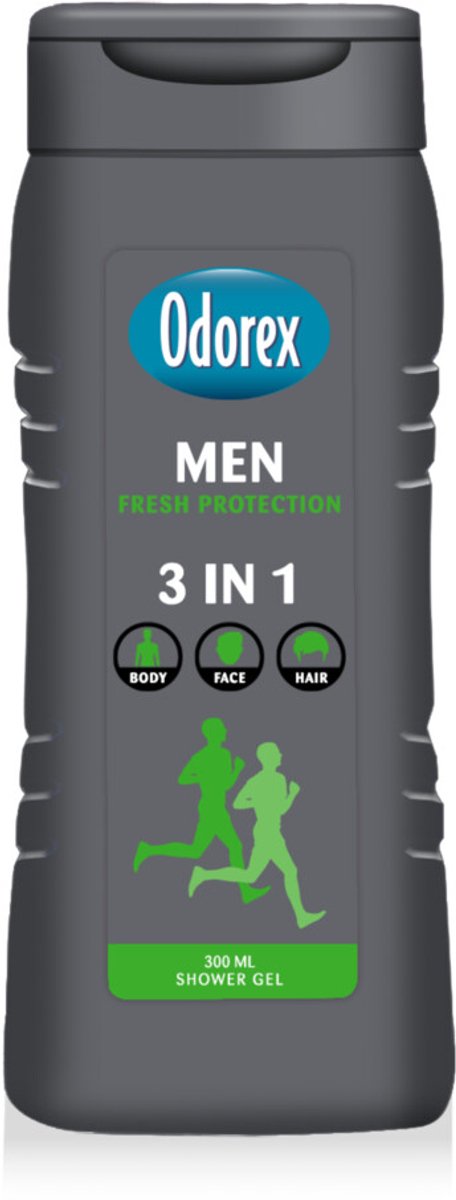 Odorex Douchegel For Men 3-in-1 Fresh Protection - 3 x 300 ml - Voordeelverpakking