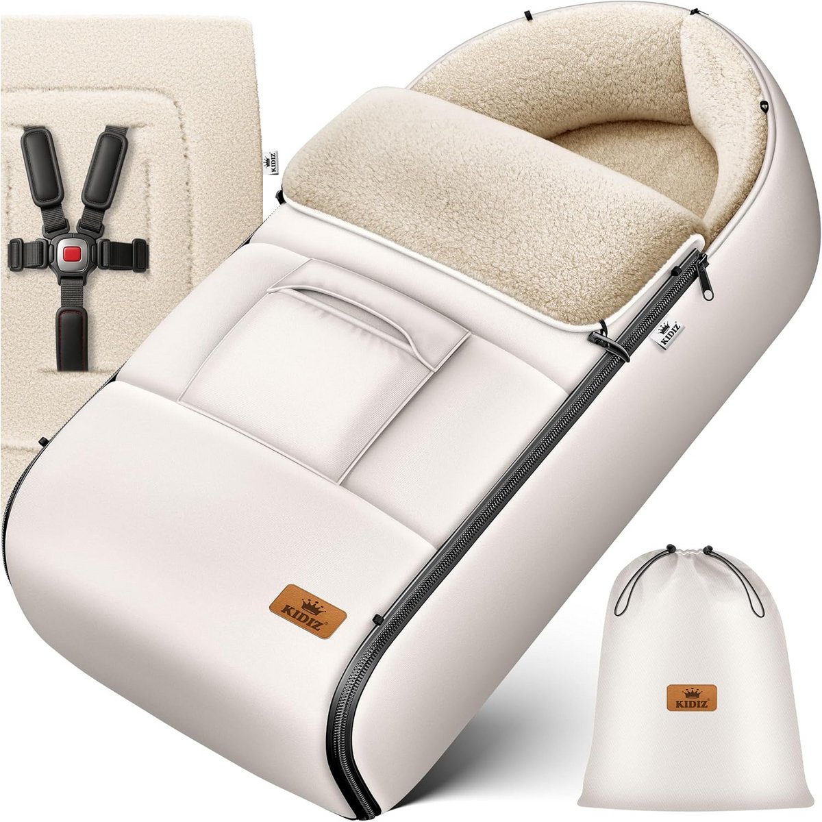 Warm Voetenzak voor Kinderwagen en Autostoel - Universeel en Wasbaar