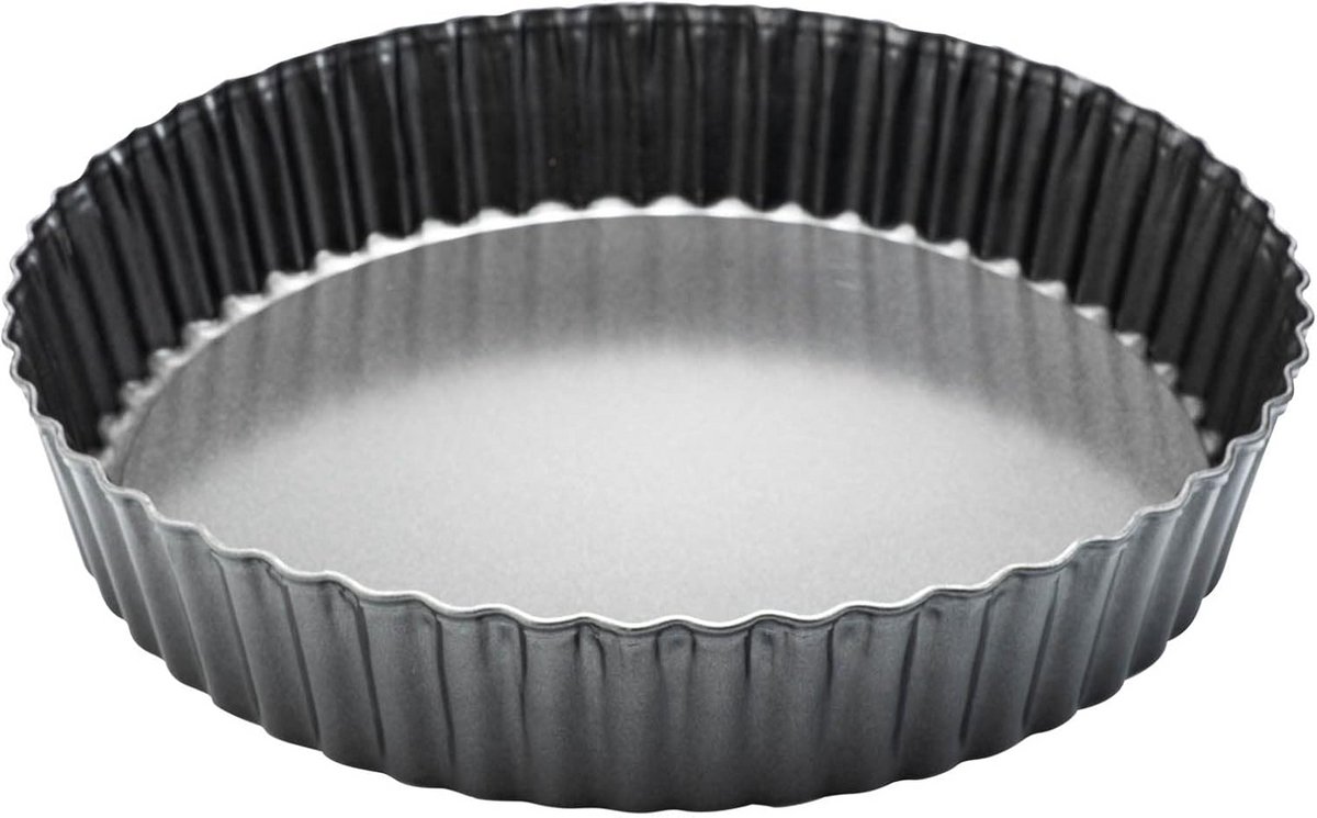 Extra Diepe Quiche Vorm met Verwijderbare Bodem - 28 cm Ronde Bakvorm met Antiaanbaklaag