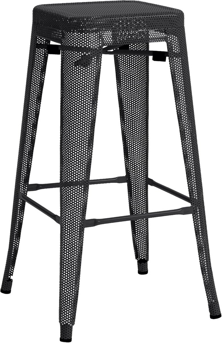 Stapelbare Barkruk met Voetsteun - Stabiele Metalen Zithoogte 77 cm
