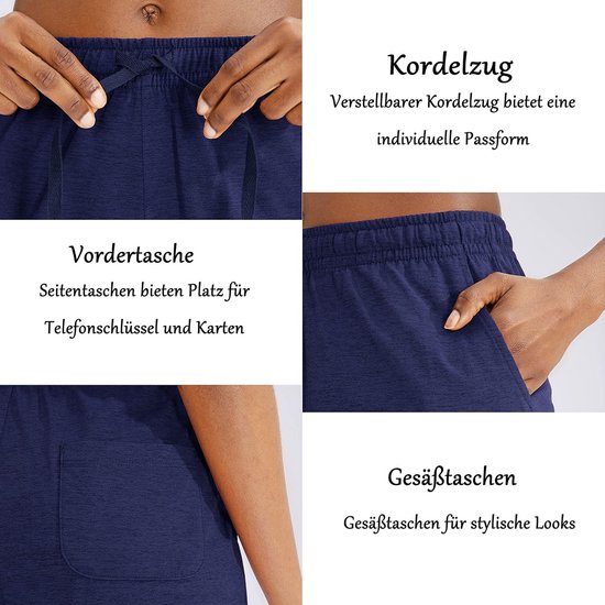 Dames Bermuda Shorts met Diepe Zakken - Casual Jersey Sportshort voor Yoga en Fitness — afbeelding 2