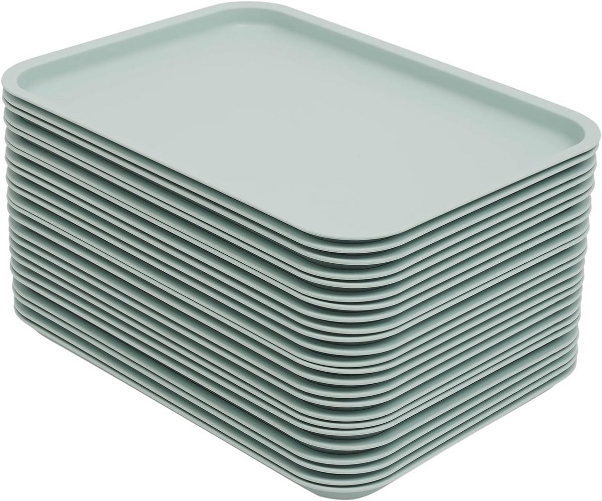24x Stapelbare Serveertrays - BPA-vrije Fastfood Dienbladen voor Horeca en Thuis - Blauw