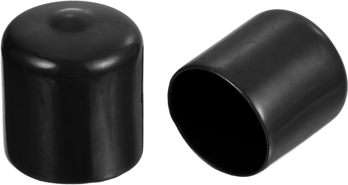 50x Ronde Rubberen Einddoppen 30mm - Beschermdoppen voor Stoelpoten, Tafels en Buismeubels - Zwart