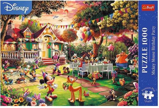 Trefl puzzel 1000 stukjes - Mickey Mouse verjaardag - Disney karton.