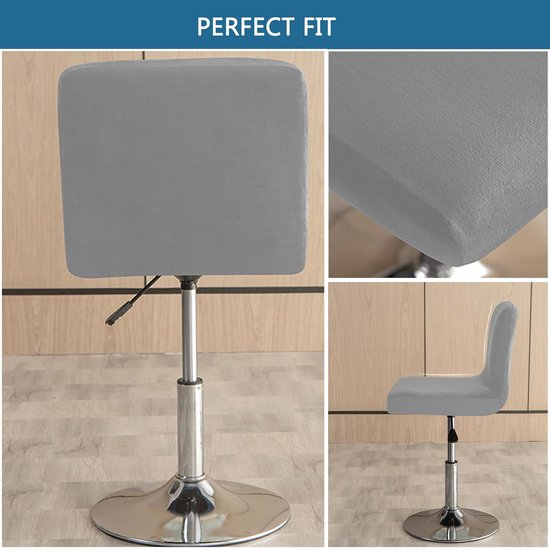 Zachte Stretch Barkruk Hoezen met Rug Fluweel Stofdicht Voor Keuken en Barstoelen — afbeelding 5
