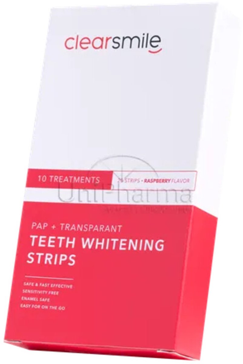 ClearSmile PAP + Transparant Teeth Whitening Strips )10 stuks)